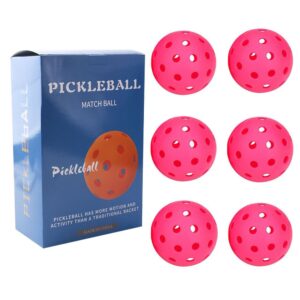 Pickleball Balls - 6 Balls for Outdoor Play